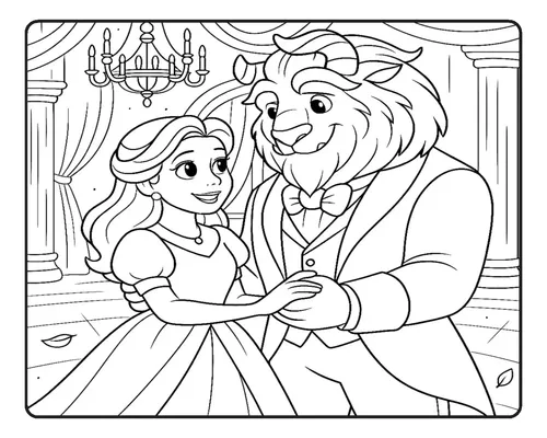 desenho da Fera para colorir