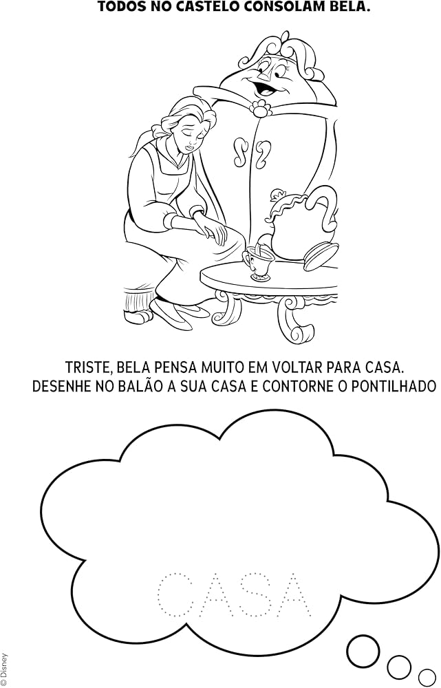 desenhos A Bela e a Fera para crianças
