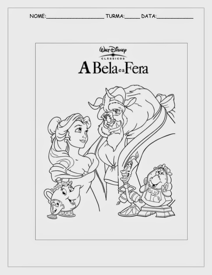 desenhos A Bela e a Fera para adultos
