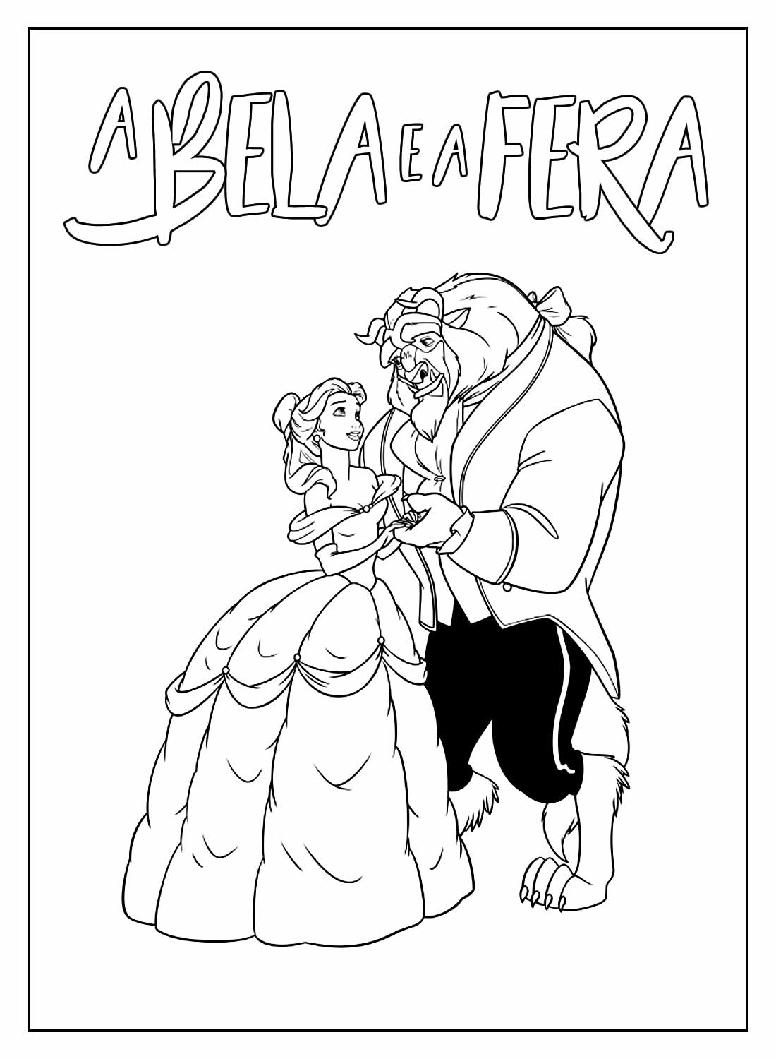 desenhos da rosa encantada para colorir
