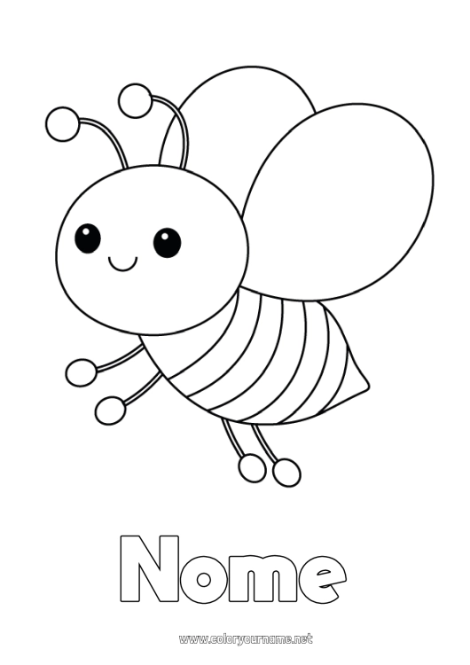 desenho abelha realista