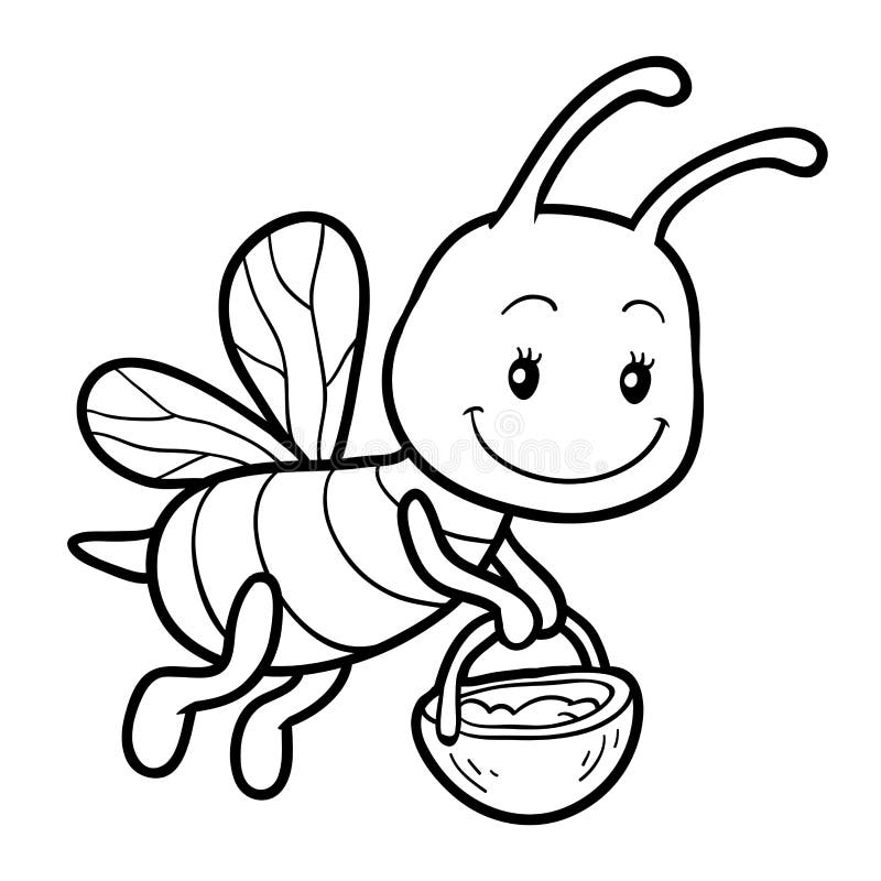 atividade com abelha para colorir