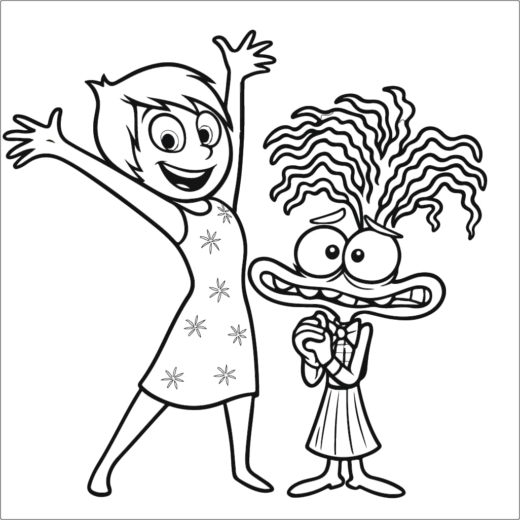desenho da Tristeza Divertida Mente para colorir