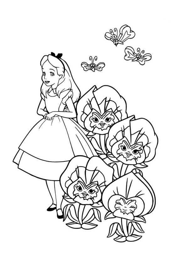 Desenhos Alice no País das Maravilhas para imprimir