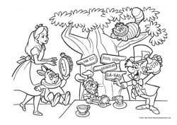 Páginas para colorir Alice