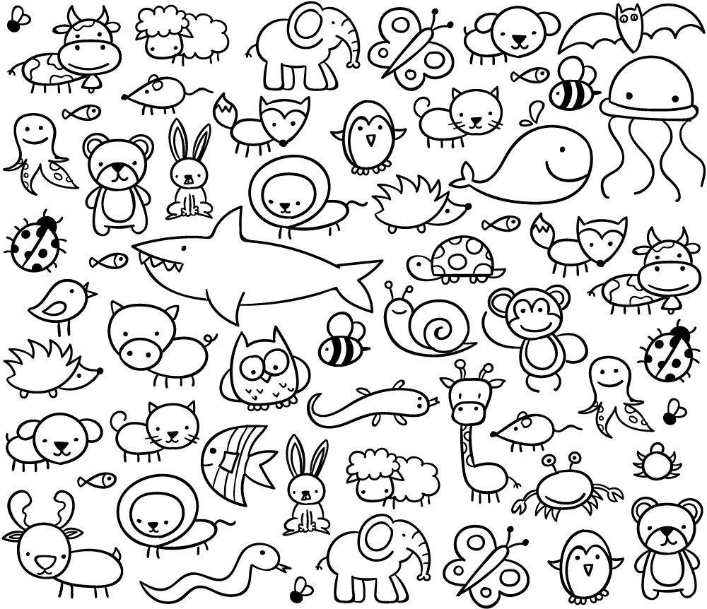 desenhos de animais fofos para colorir