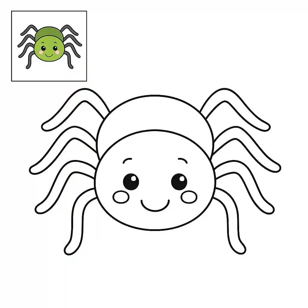 desenho de aranha com teia