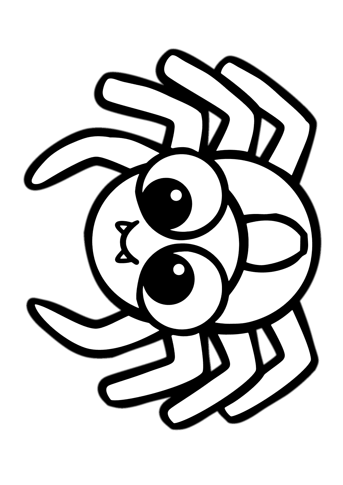 aranha preta para colorir