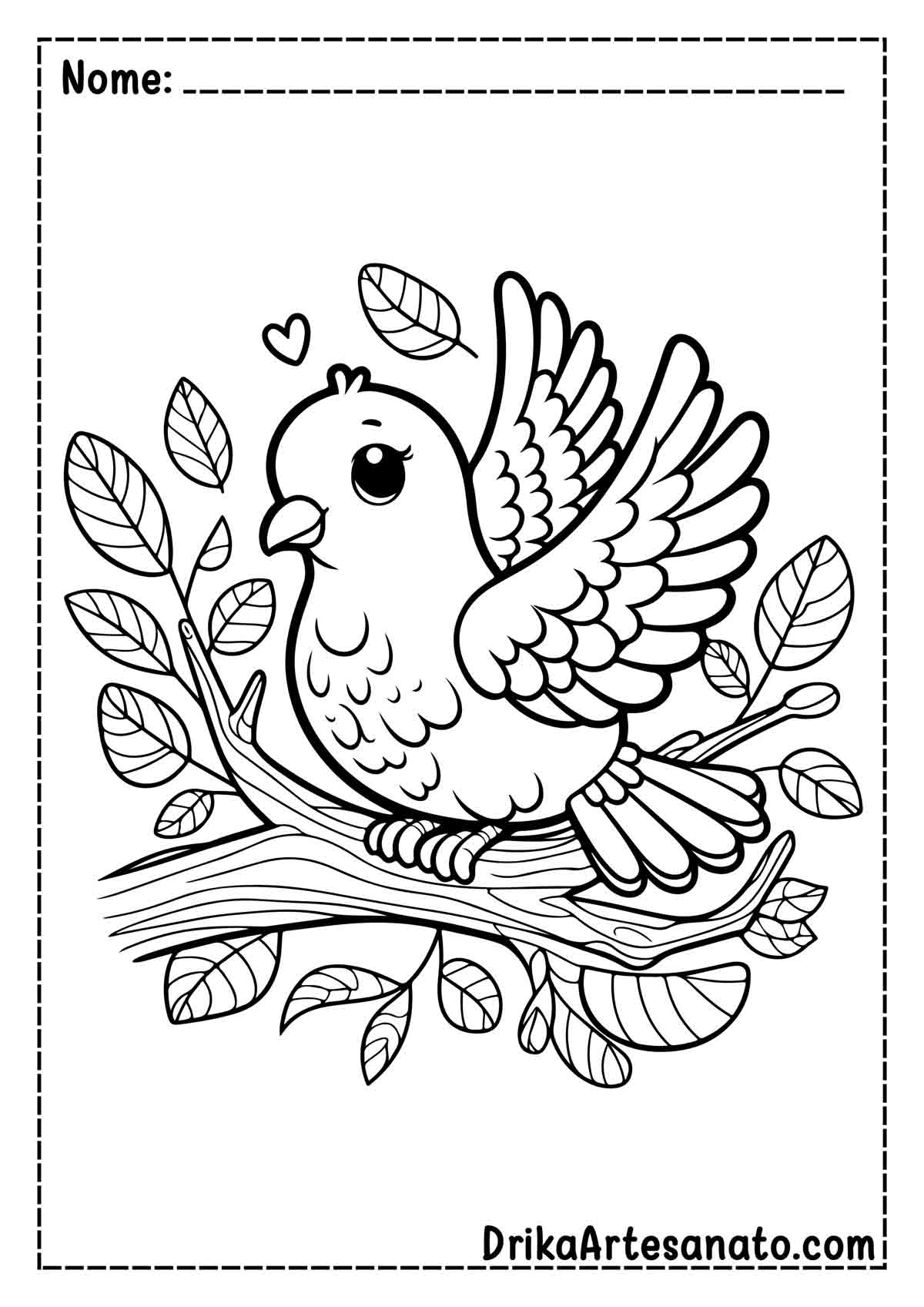 desenho de ave brasileira para colorir