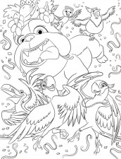 pintura de arara com lápis de cor