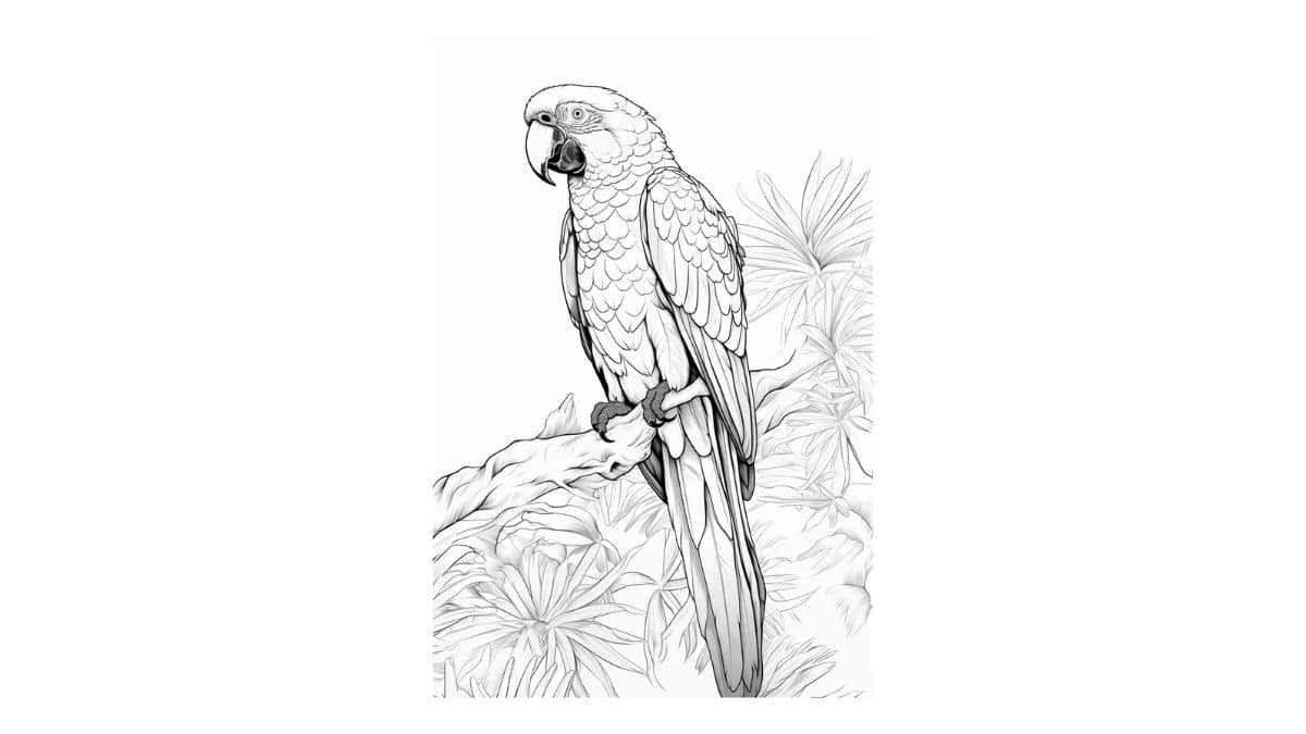 desenho de ave brasileira para colorir