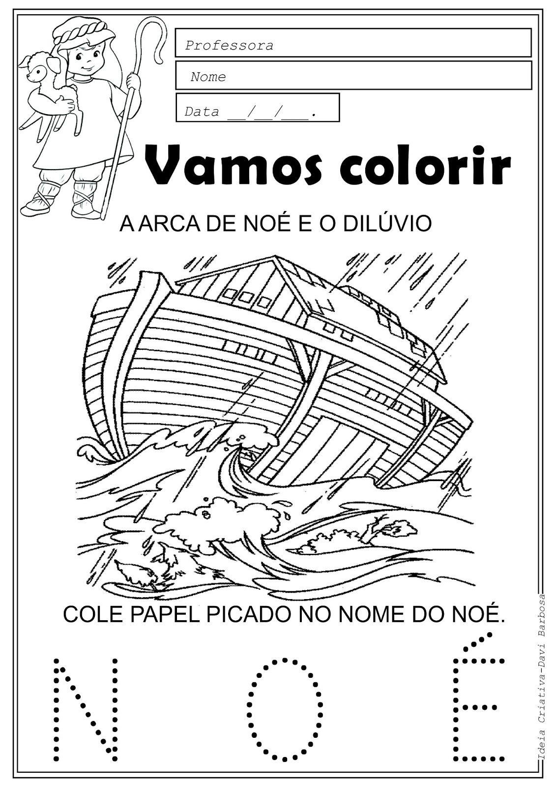 atividade arca de noé infantil