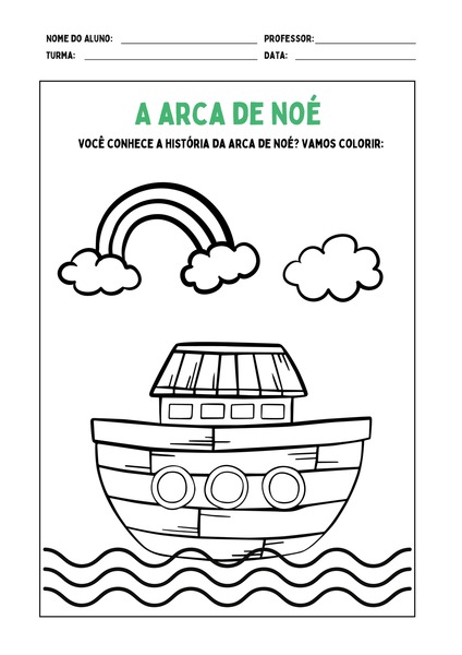 colorir animais arca de noé