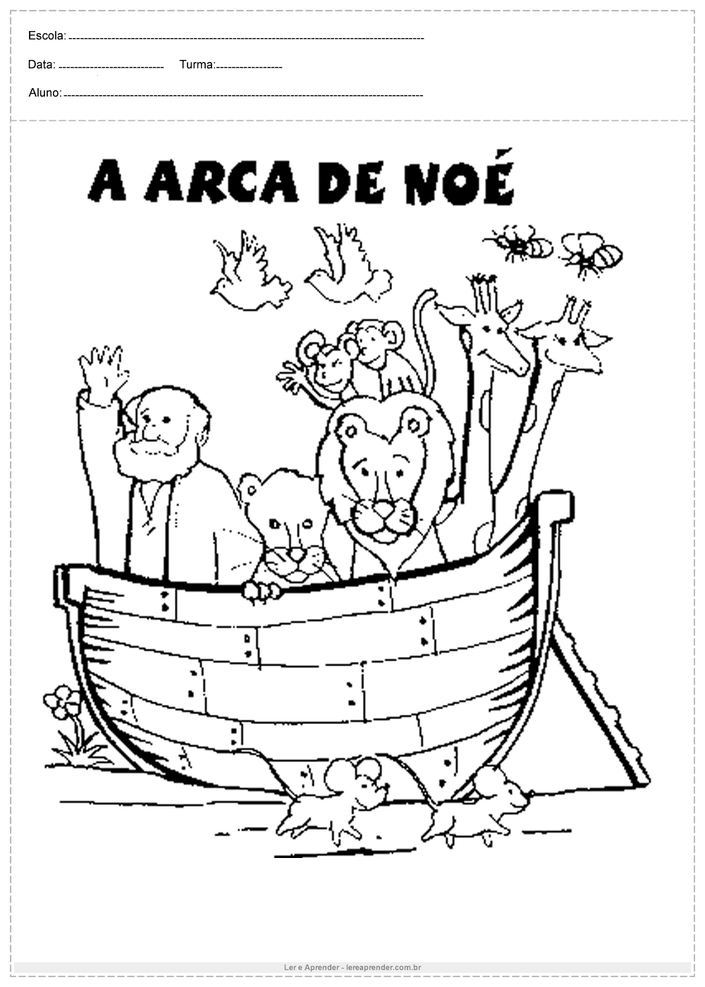 pintura arca de noé crianças