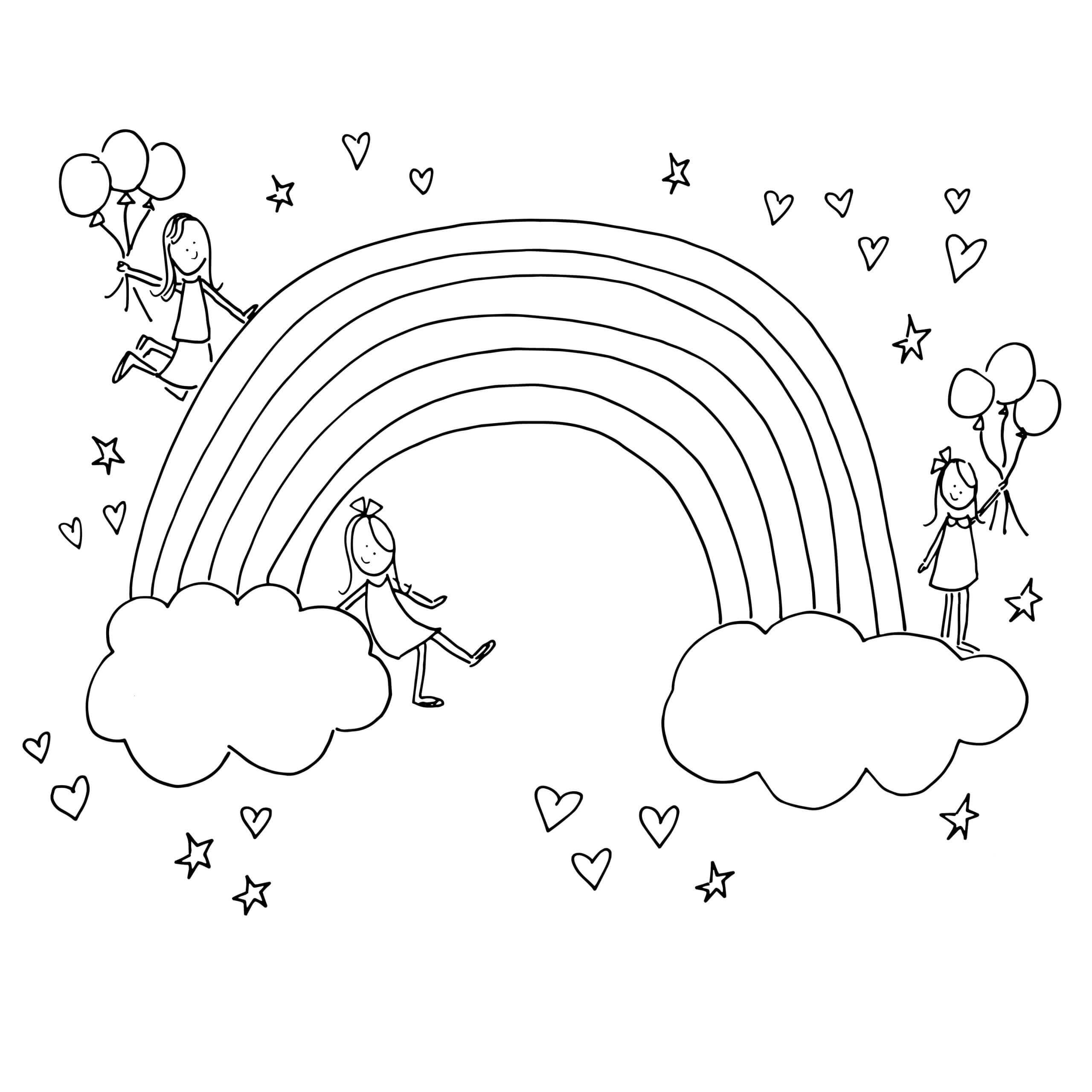 desenhos infantis arco íris