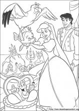 colorir Ariel e Linguado