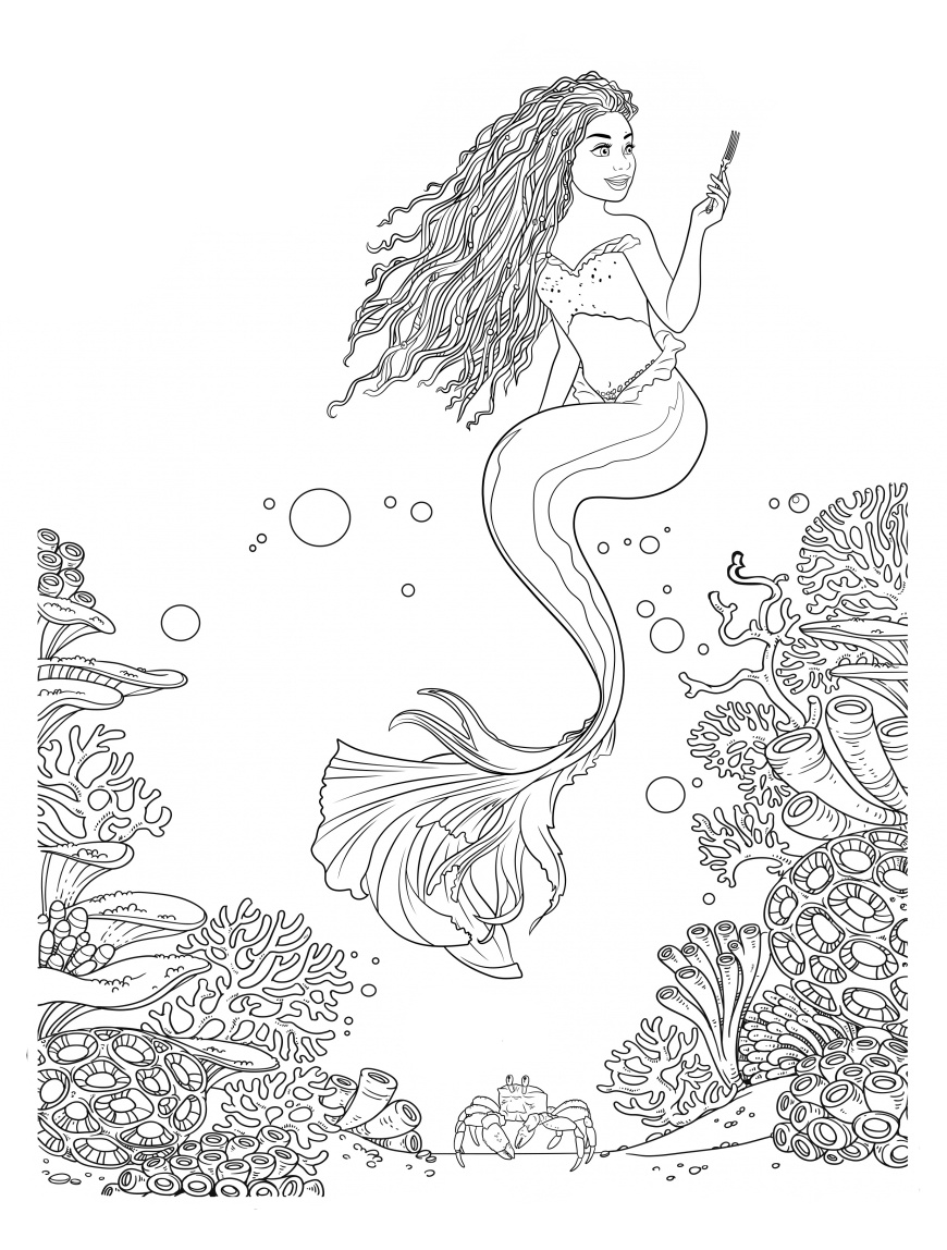 Ariel live-action para colorir