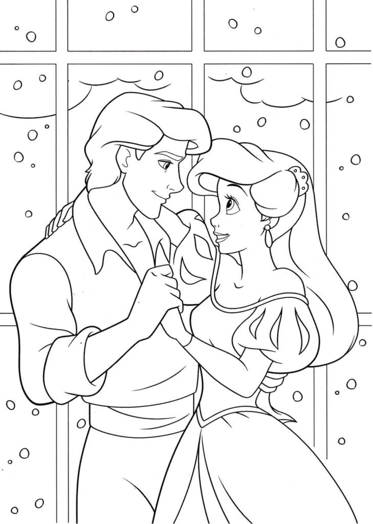 desenho da Ariel para pintar