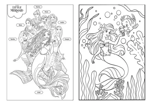 Ariel live-action para colorir