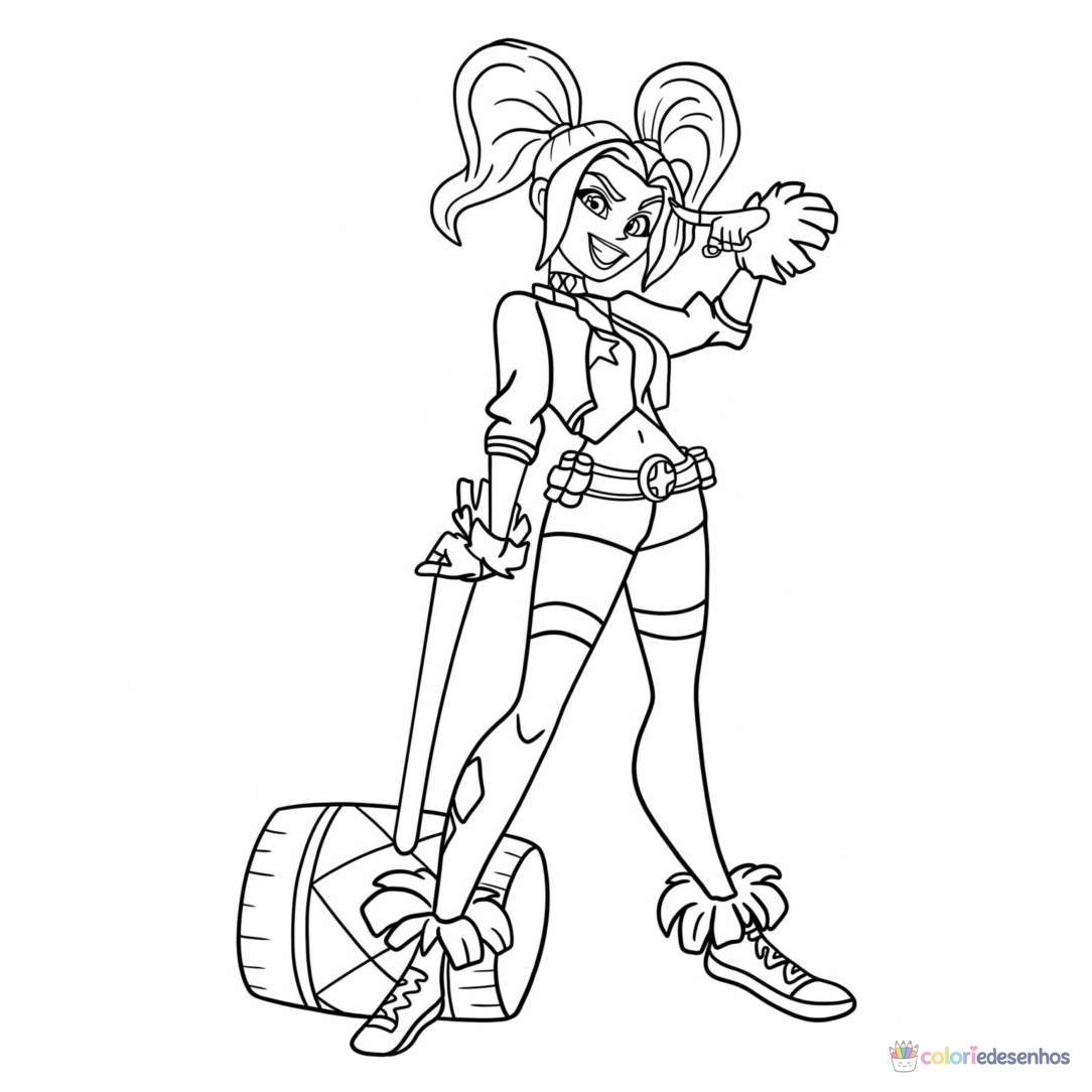 arlequina desenho anime