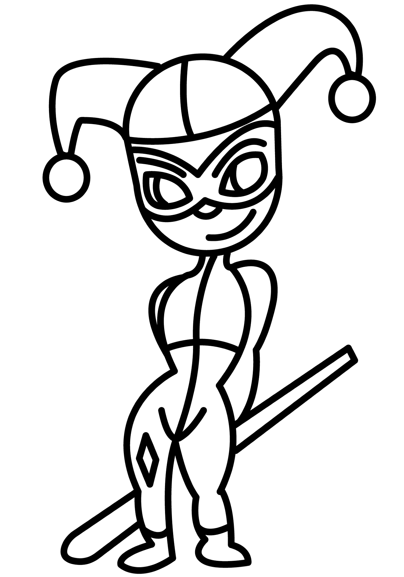 arlequina desenho jogo