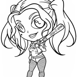 arlequina para colorir online