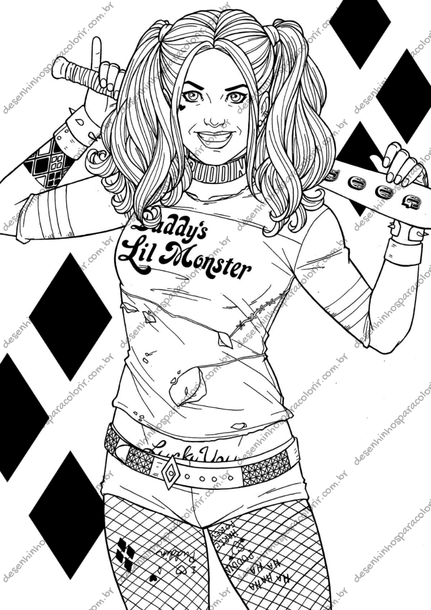 arlequina desenho anime