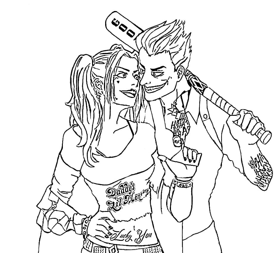 arlequina desenho HQ