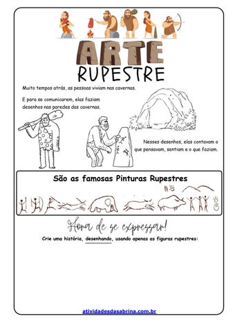 arte pré-histórica para crianças