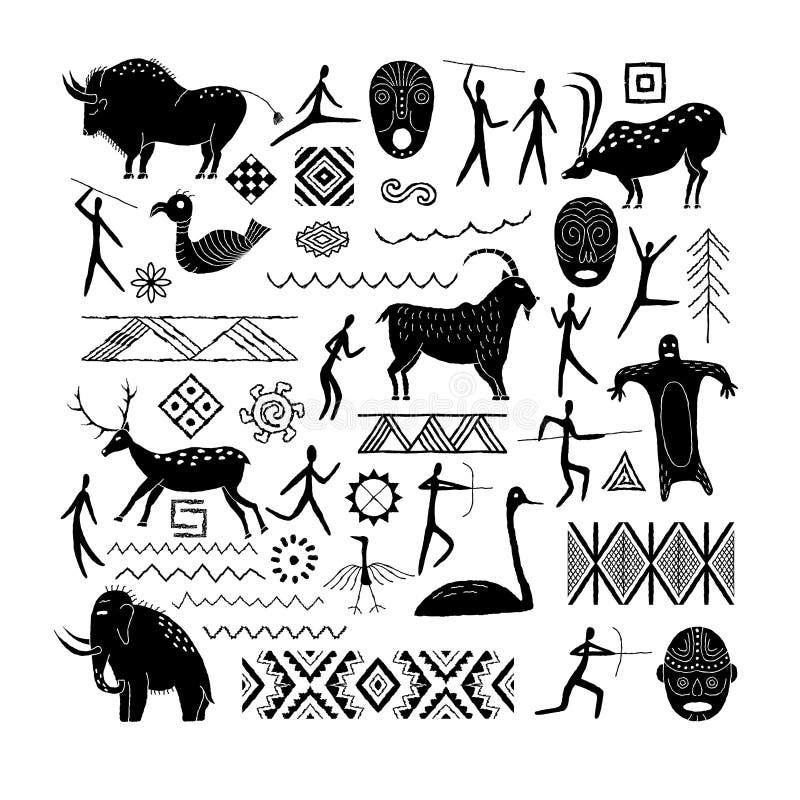 desenhos de caverna para pintar