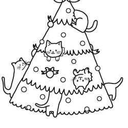 árvore de natal minimalista para colorir