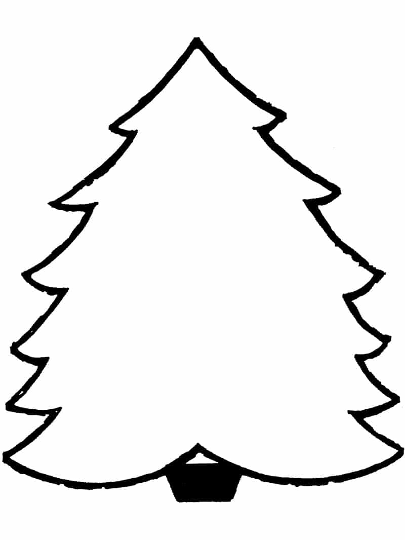 desenho de árvore de natal para pintar