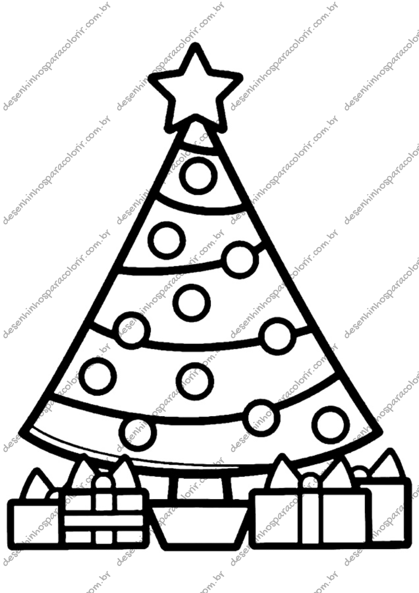 desenhos de árvores para imprimir e colorir