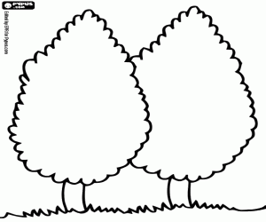 como desenhar árvores para colorir