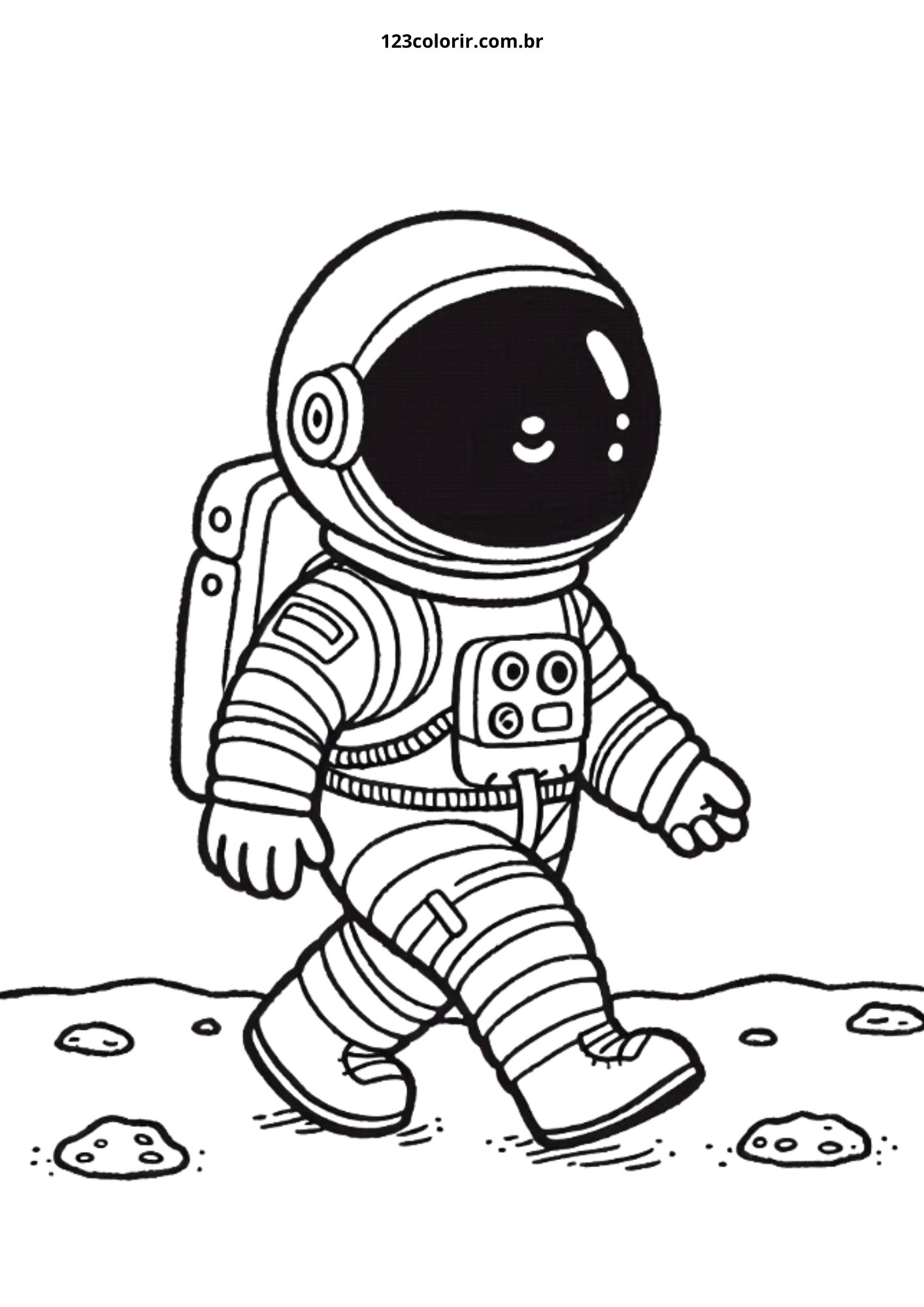 desenho de astronauta para pintar