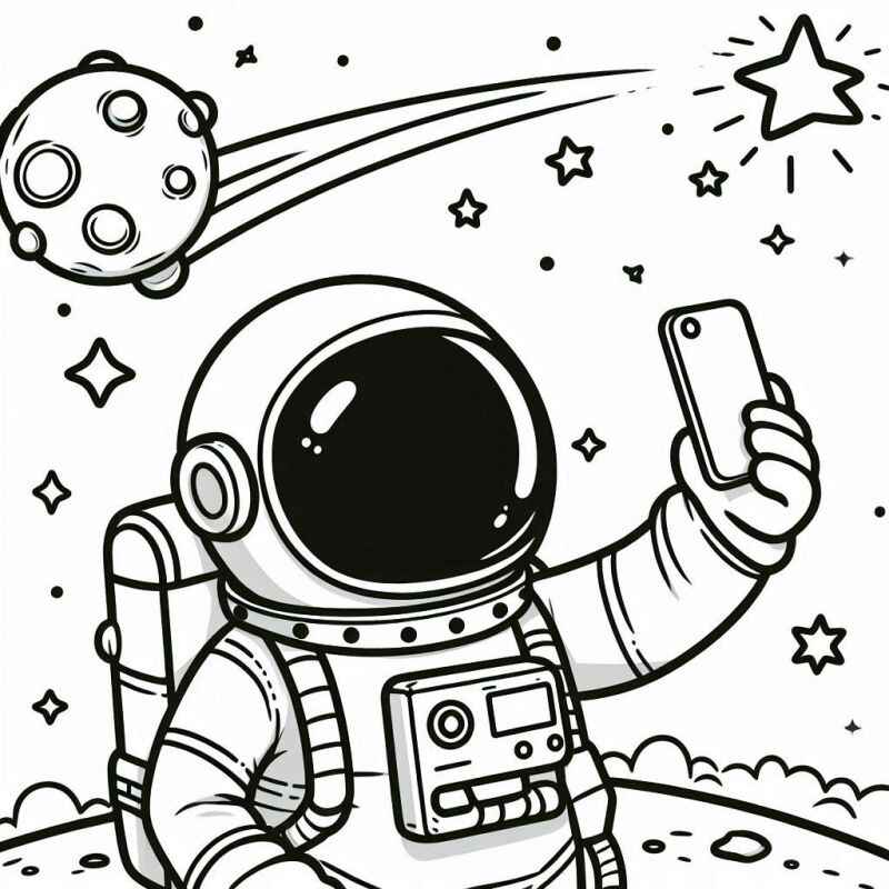desenho de foguete para colorir