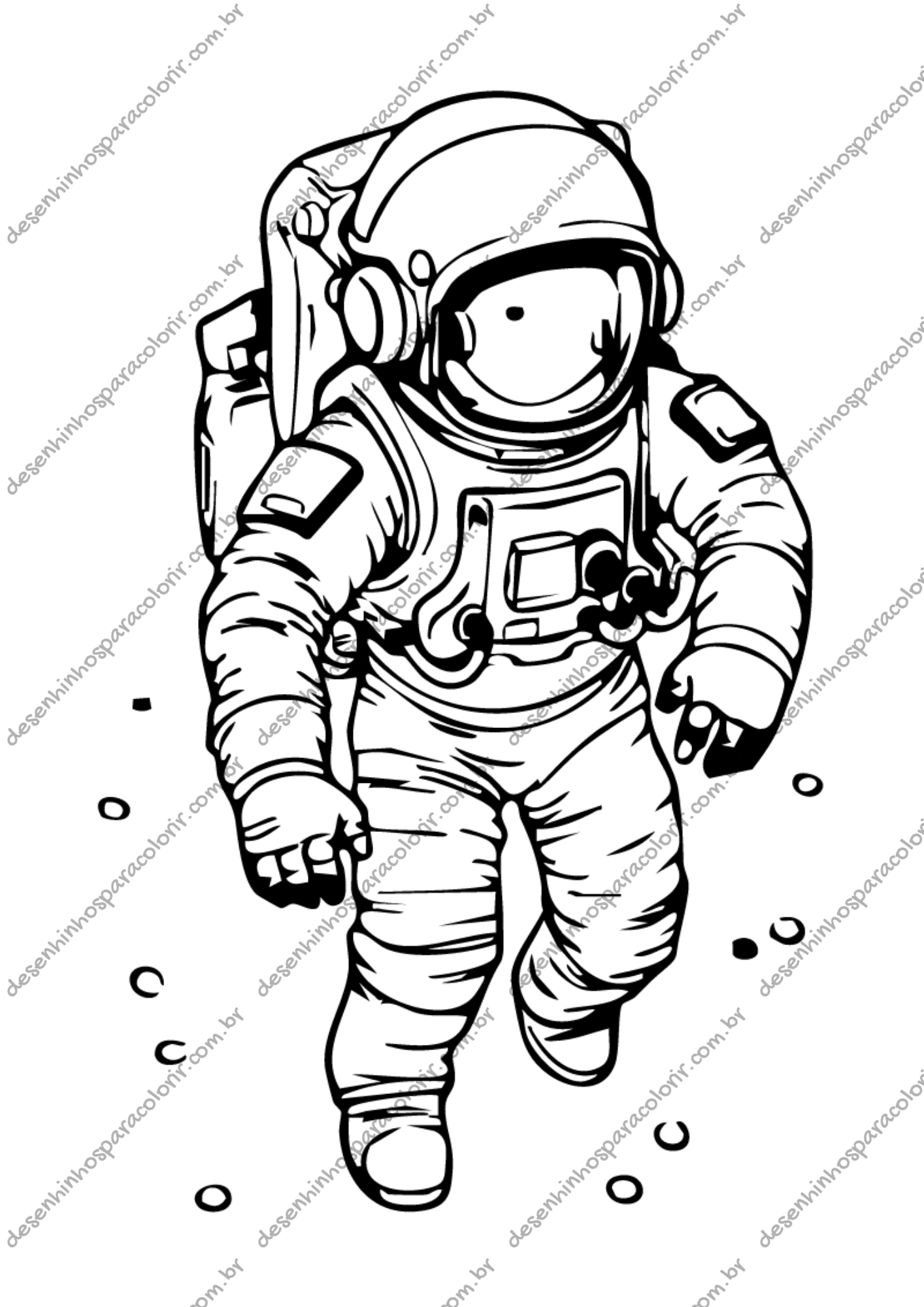 atividade infantil astronauta
