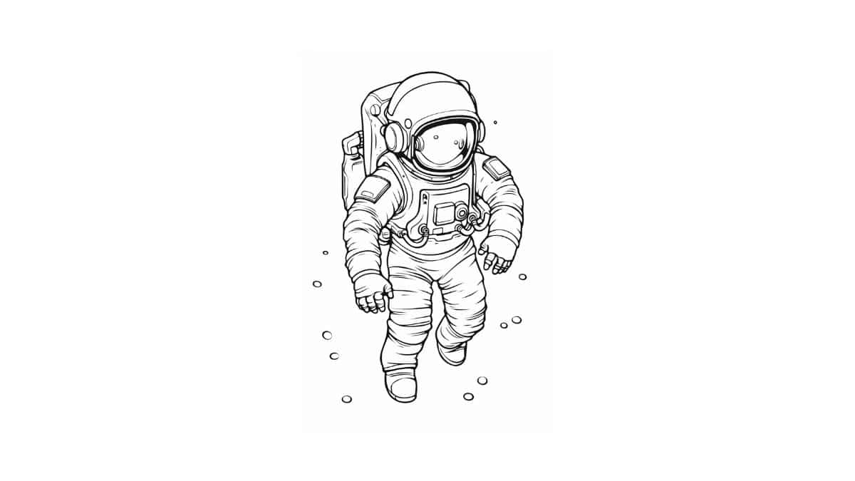 astronauta cartoon para colorir