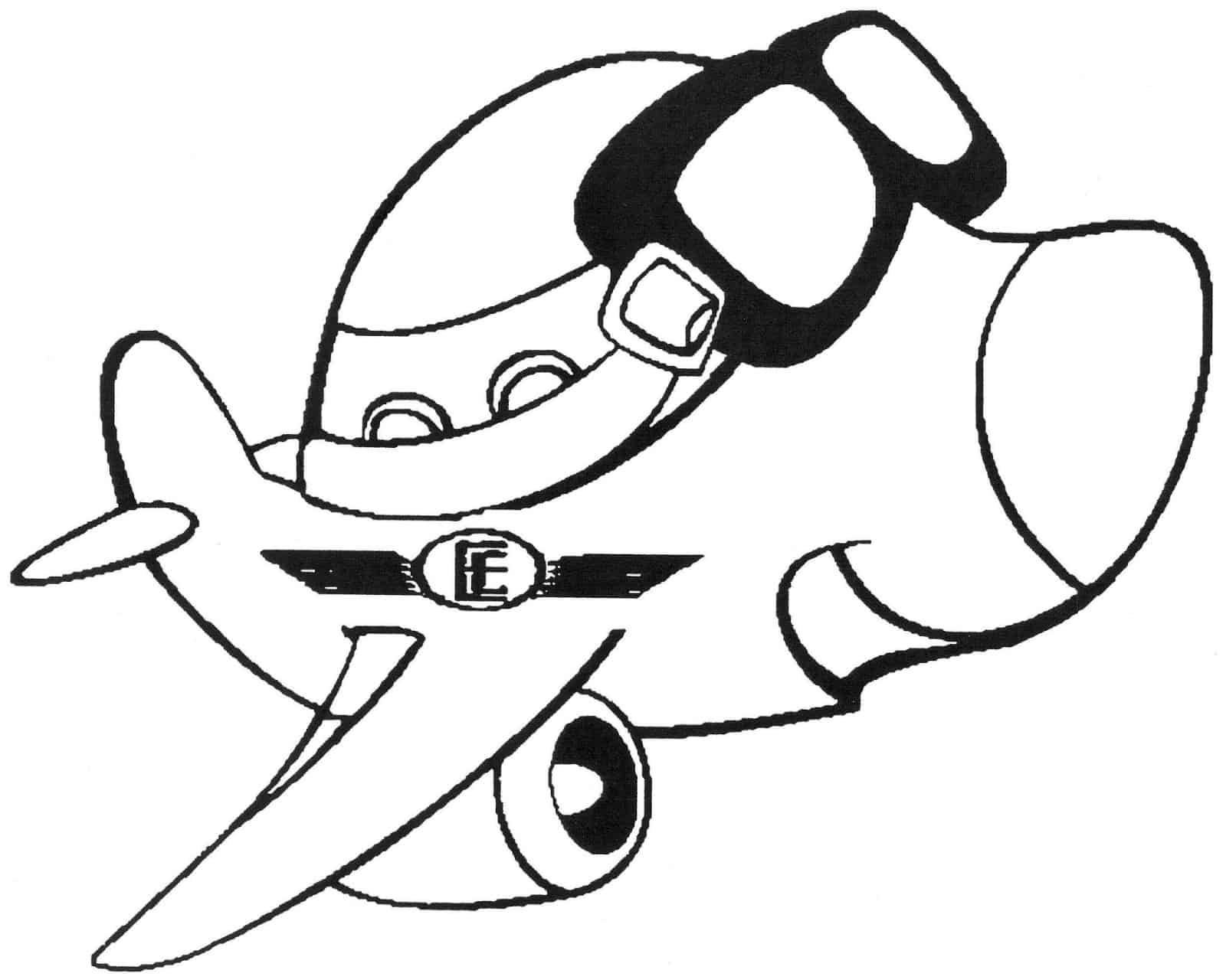 desenho de avião de papel para colorir