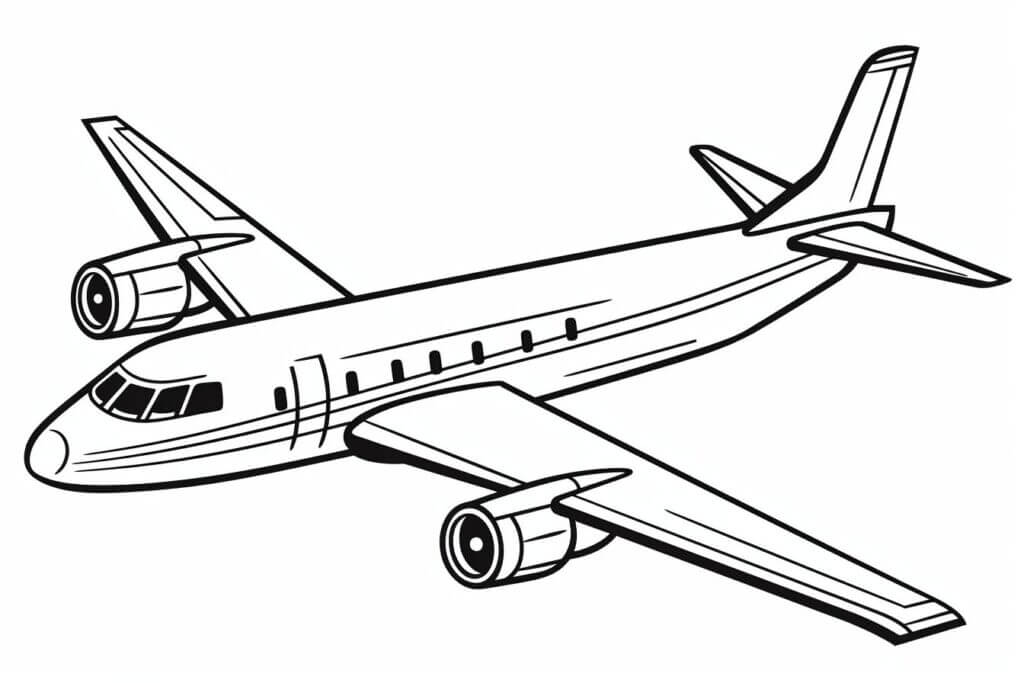avião de brinquedo para colorir