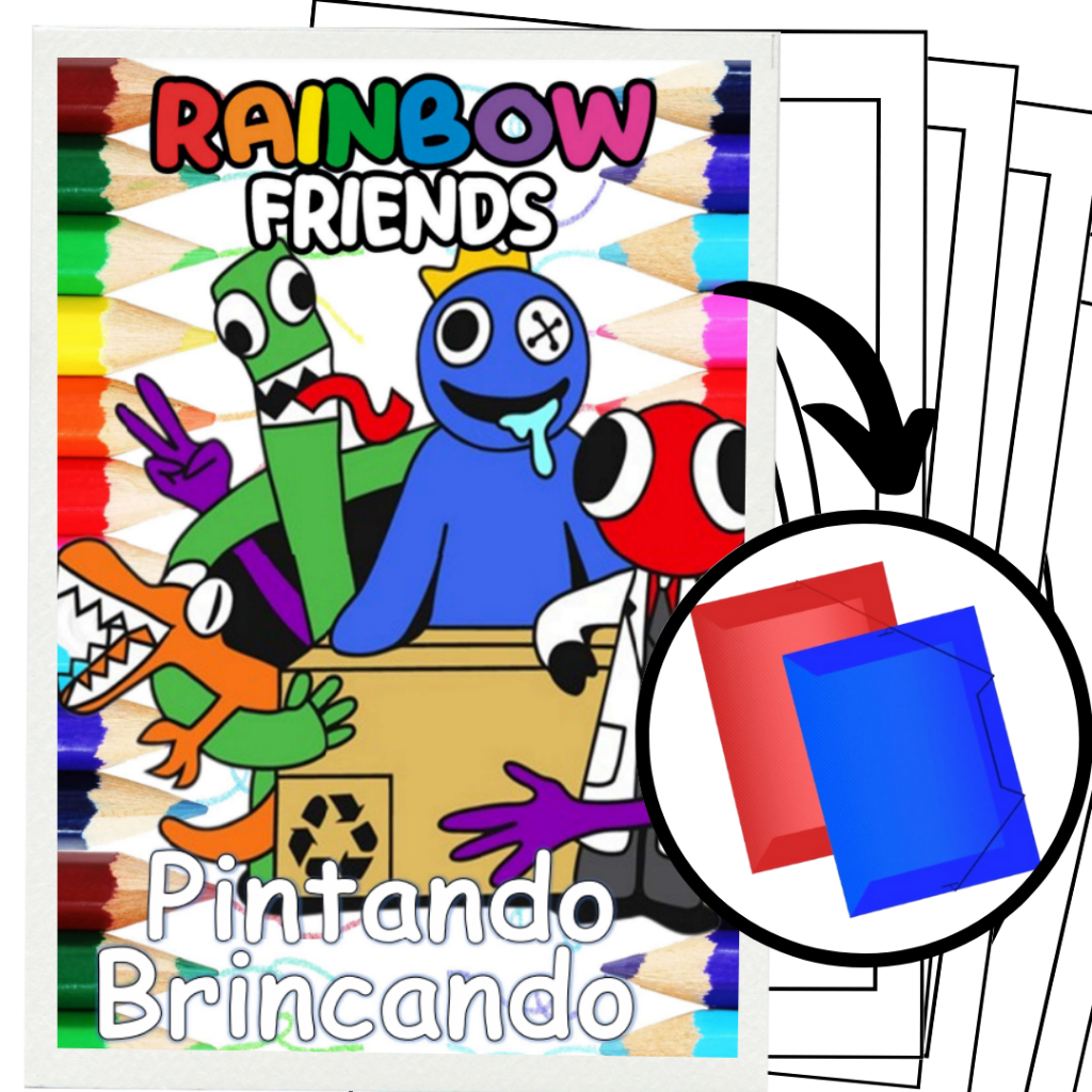colorir personagem azul rainbow friends