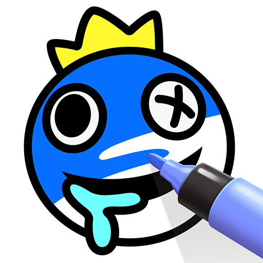colorir personagem azul rainbow friends