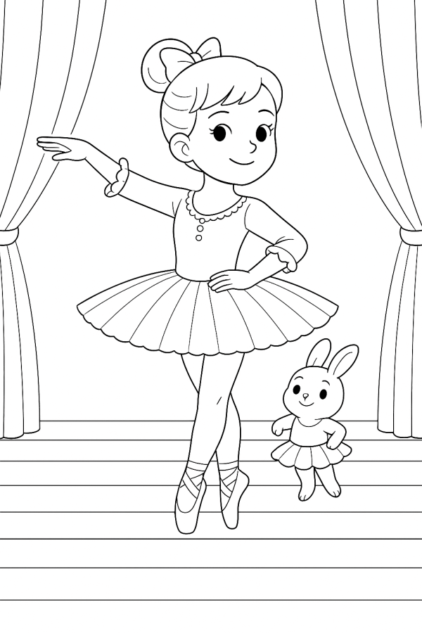 desenho de bailarina fácil