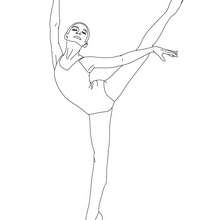 desenho de bailarina realista para colorir