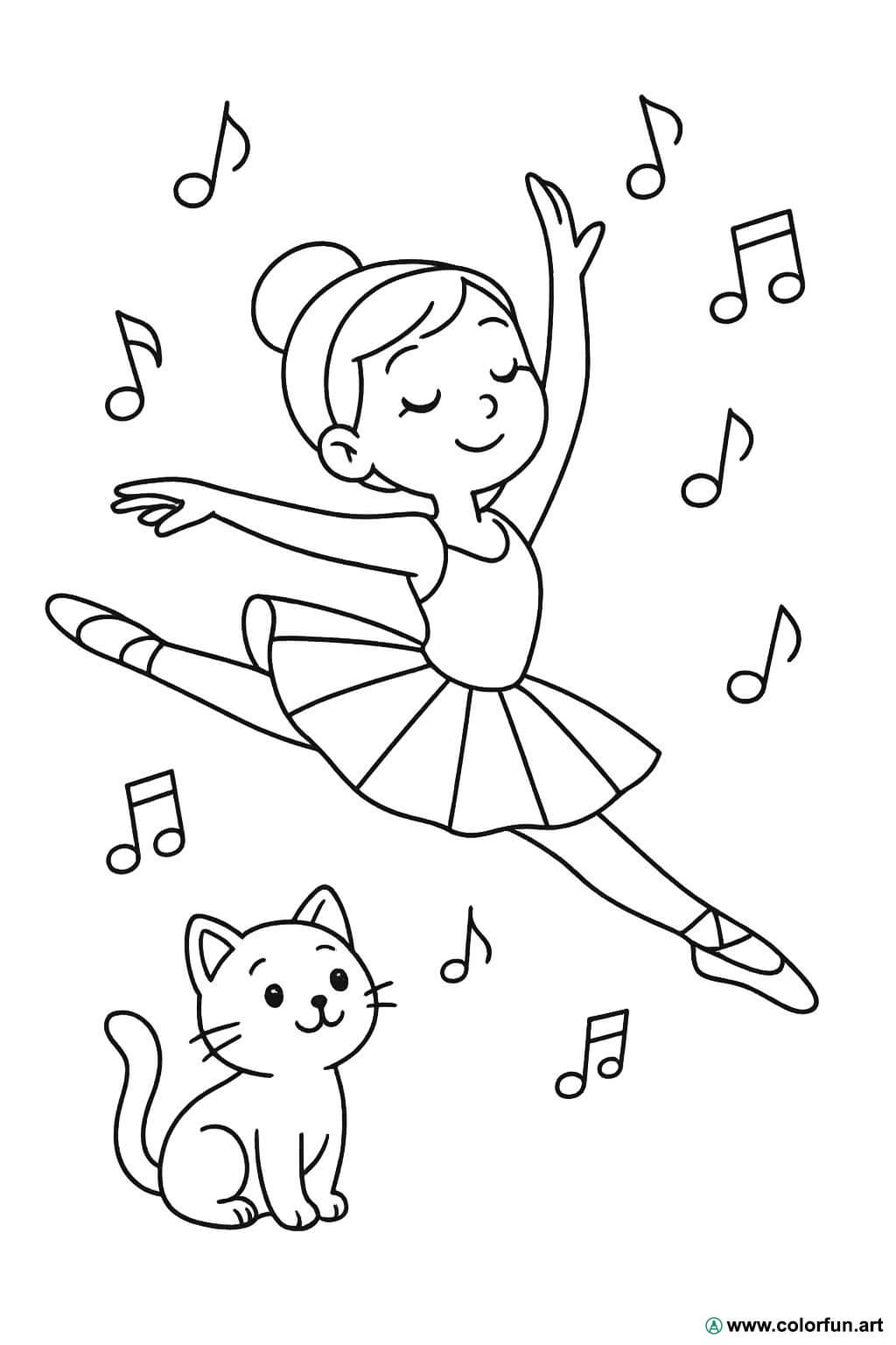 bailarina para atividade escolar