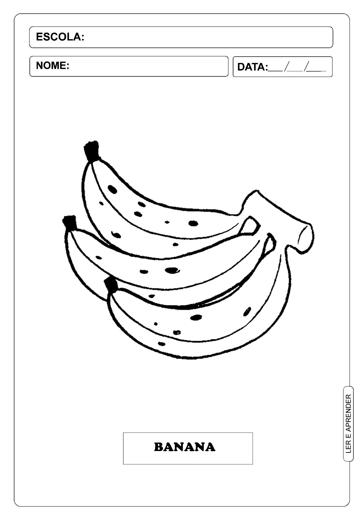 moldes de banana para imprimir