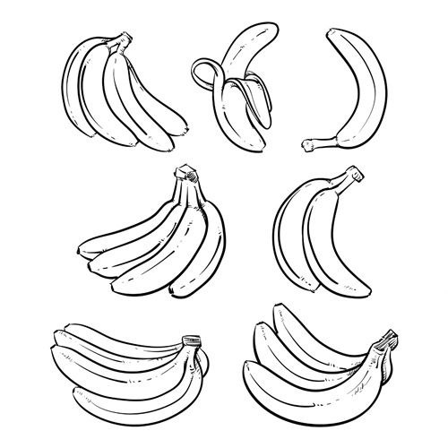moldes de banana para imprimir
