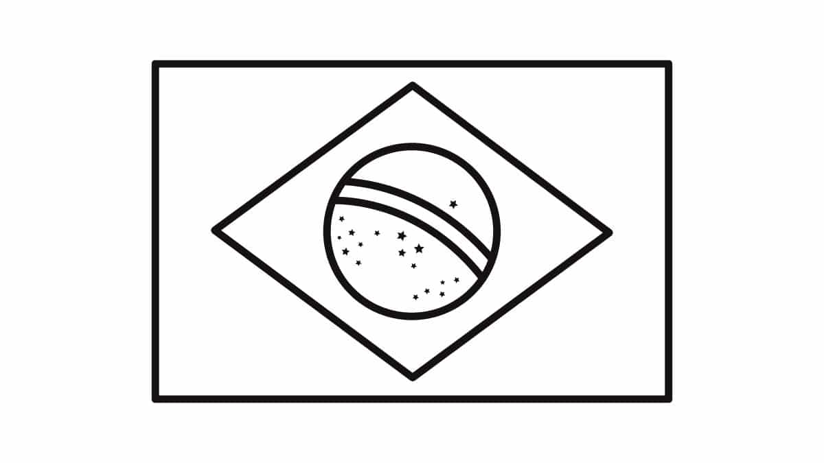desenhos da bandeira do brasil para pintar