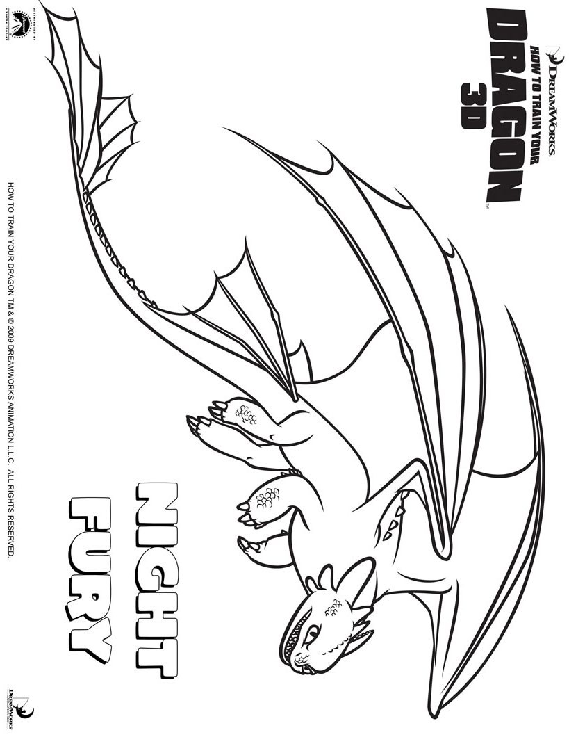 como treinar o seu dragão desenhos para imprimir