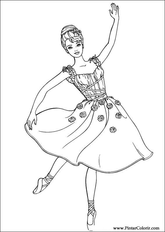 barbie desenho para colorir grátis